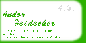andor heidecker business card